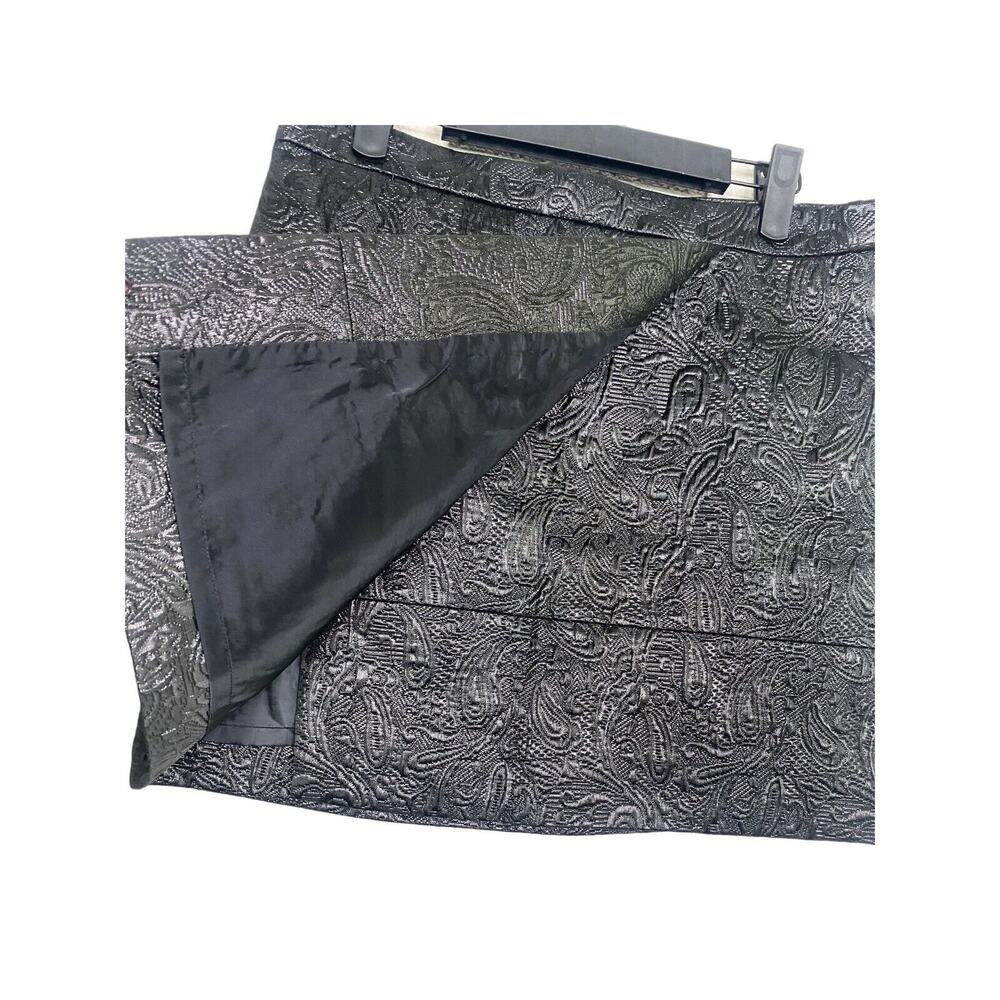 NWT J Crew Matelassé Origami Textured Metallic Lined Mini Skirt Zip Up 4 Grey - Picture 4 of 15